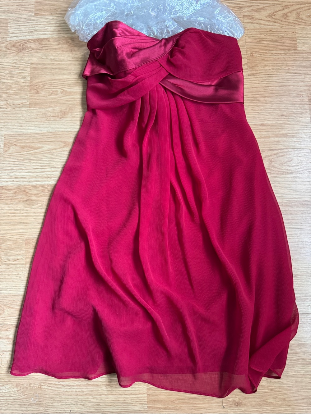 Strapless Red Cocktail Dress